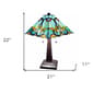HomeRoots 23in. Mosaic Glass Two Light Table Lamp - image 5