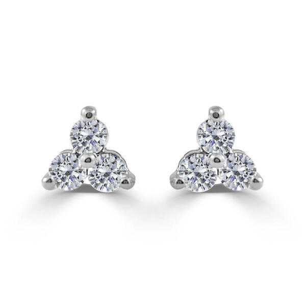 Diamond Classics&#40;tm&#41; 14kt. Diamond Cluster Earrings - image 