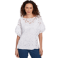 Womens Ruby Rd. Bali Bliss Flutter Sleeve Tropical Blouse - image 1