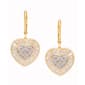 Gianni Argento Cubic Zirconia Heart Drop Earrings - image 1