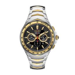 Mens Seiko Coutura Two-Tone Chronograph Watch - SRWZ26