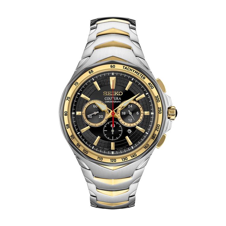Mens Seiko Coutura Two-Tone Chronograph Watch - SRWZ26
