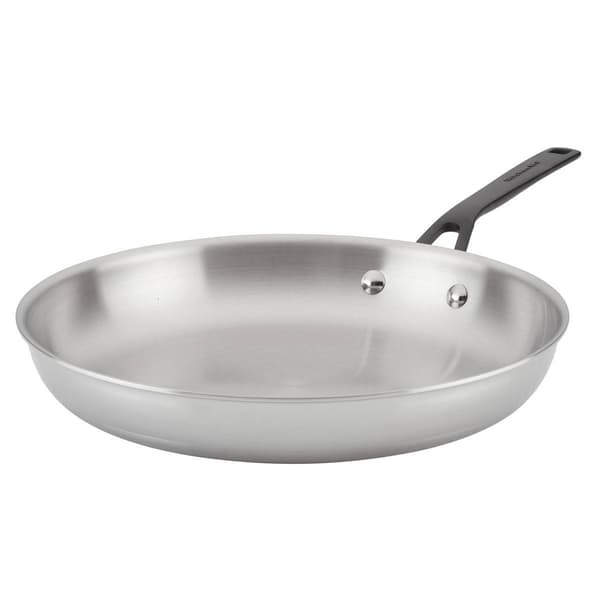 KitchenAid(R) 12.25in. 5-Ply Clad Stainless Frying Pan - image 