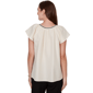 Womens Skye’s the Limit Terra Tropic Solid Pleated Blouse - image 2