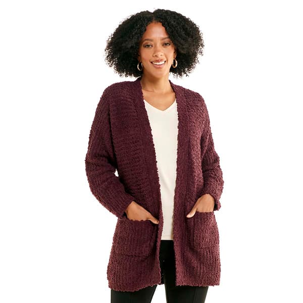 Plus Size Bobeau Long Sleeve Popcorn Pocket Cardigan - image 