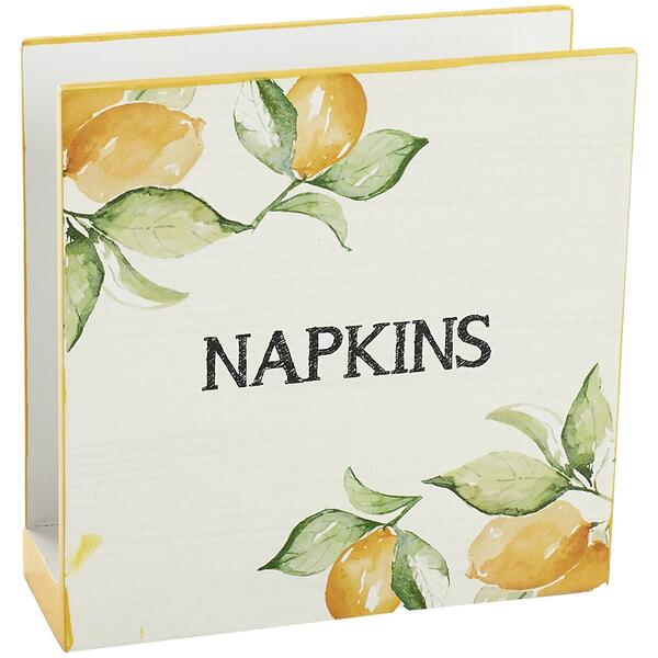 Home Essentials Lemon Wood Napkin Holder - image 