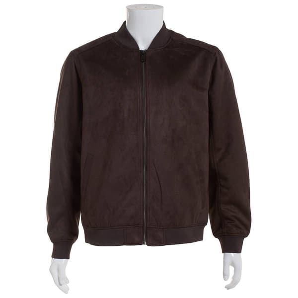 Mens Hawke & Co. Unfilled Faux Suede Bomber Coat - image 