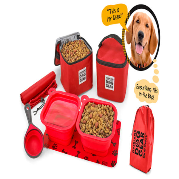 Overland Dog Gear&#40;tm&#41; 7pc. Dine Away Bag&#40;tm&#41; - For Medium Dogs - image 