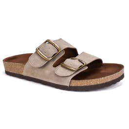 Womens White Mountain Helga Suede Footbed Sandals