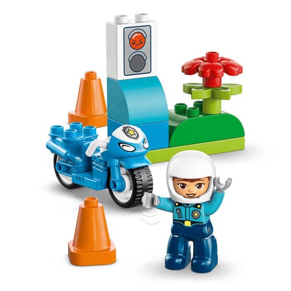 LEGO® DUPLO® Blue Police Motorcycle Building Kit