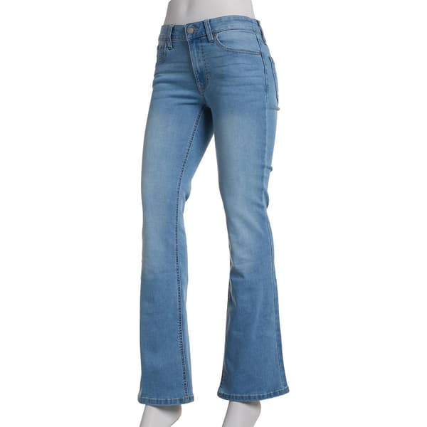 Juniors Celebrity Pink Mid Rise 5 Pocket Bootcut Jean - image 