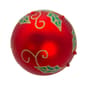Kurt Adler 6pc. Glass Red Berry & Holly Leaves Ball Ornament Set - image 6