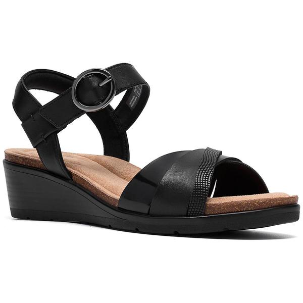 Womens Clarks(R) Collection Kacha Twist Wedge Sandals - image 