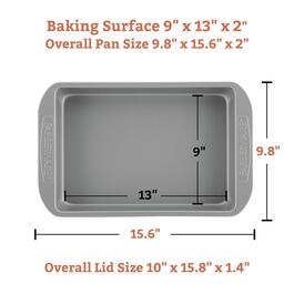 Farberware&#174; 9x13 Non-Stick Bakeware Rectangular Cake Pan with Lid
