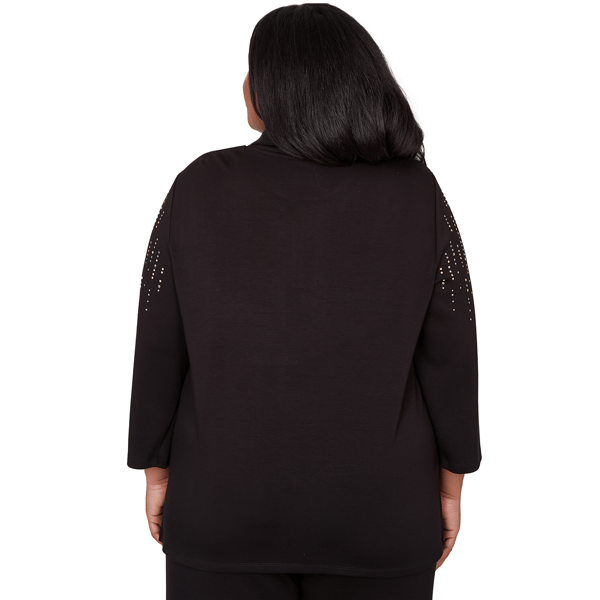 Plus Size Alfred Dunner Seville Stud Embellished Sweater