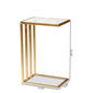 Baxton Studio Parkin C-Shaped End Table with Marble Tabletop - image 9