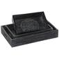 9th & Pike&#40;R&#41; Black Carved Wooden Trays - Set Of 3 - image 1