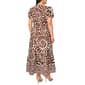 Plus Size MSK Short Sleeve Coastal Smock Waist Maxi Dress - image 2