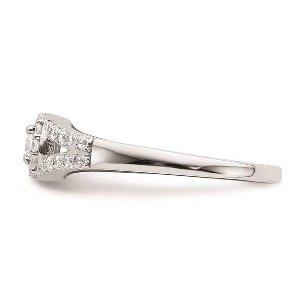 Pure Fire 10kt. White Gold Diamond Halo Engagement Ring
