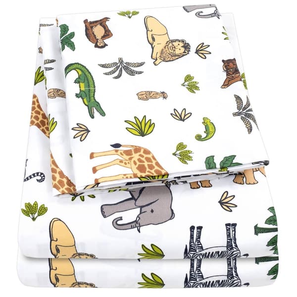 Sweet Home Collection Kids Fun & Colorful Wild Kingdom Sheet Set