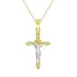 Two-Tone Stunning Crucifix Pendant with Chain - image 1