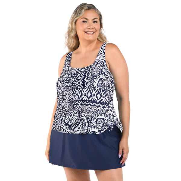 Plus Size Maxine Island Bohemia Faux Skirtini 1Pc - image 