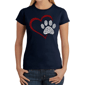 Plus Size LA Pop Art Paw Heart Word Art Tee - image 1