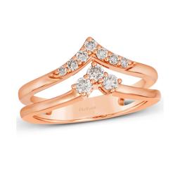 Le Vian(R) Nude Diamonds(tm) Strawberry Gold(R) 2-Row Peaks Ring