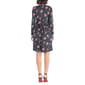 Womens 24/7 Comfort Apparel Black Floral Knee Length Dress - image 2