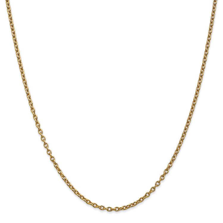 Gold Classics(tm) 2.4mm. 14k Gold Cable Chain Necklace