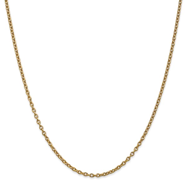 Gold Classics&#40;tm&#41; 2.4mm. 14k Gold Cable Chain Necklace - image 