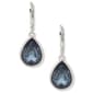 Nine West Silver-Tone Denim Blue Stone Drop Earrings - image 1