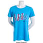Womens USA Flip Flop Beach Graphic Tee - image 5