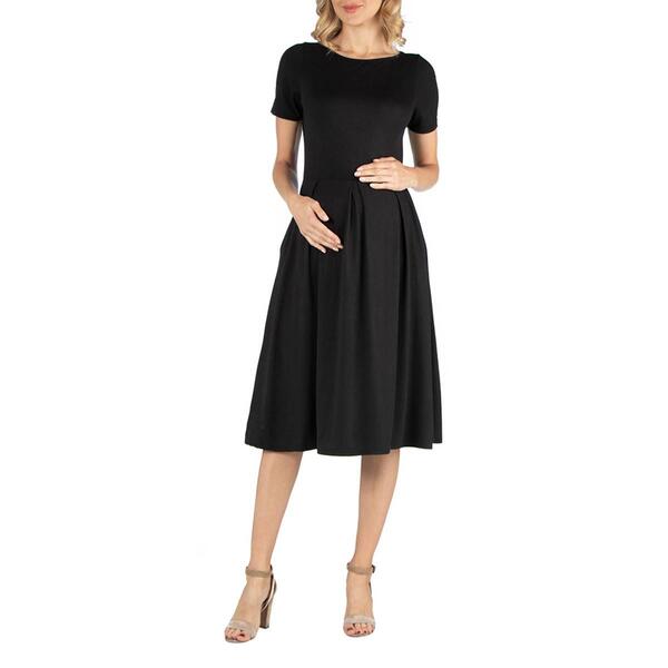 Womens 24/7 Comfort Apparel Maternity Fit & Flare Dress - image 