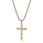 Mens Lynx Gold-Tone Ion Plated Stainless Steel Cross Pendant - image 4