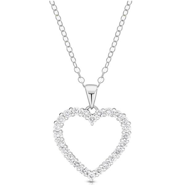Nova Star&#40;R&#41; 14kt White Gold 1/4ctw Lab Grown Diamond Heart Pendant - image 