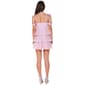 Juniors Emerald Sundae Mesh Bow Strap Tier Mini A-Line Dress - image 2