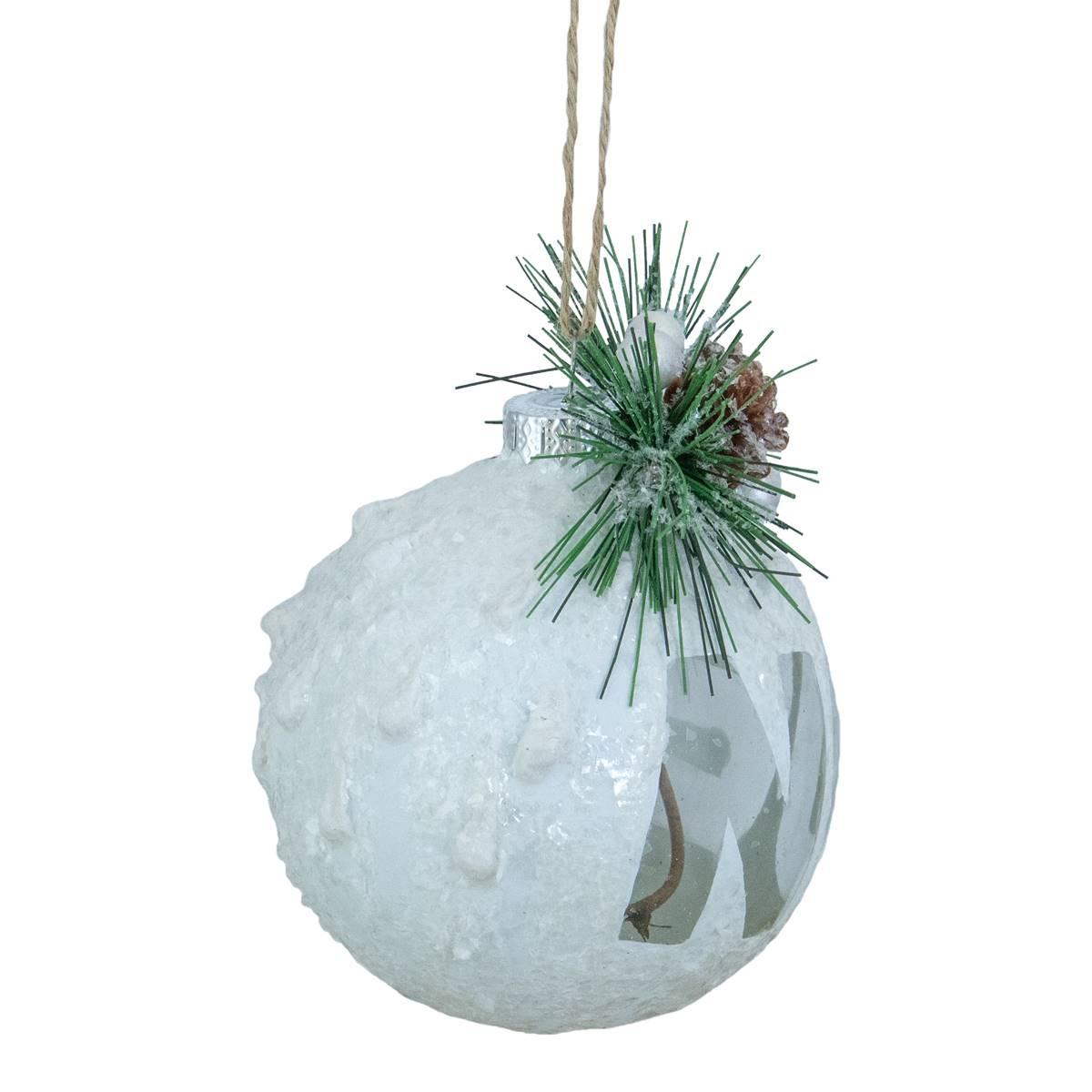Northlight 5in. White Frosted NOEL Christmas Ornament