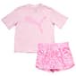 Girls (4-6x) Puma(R) Short Sleeve Animal Tee w/ Mesh Shorts Set - image 1