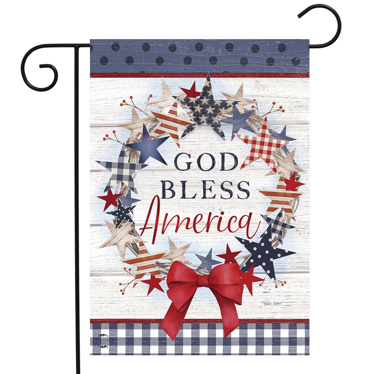 American Wreath Garden Flag