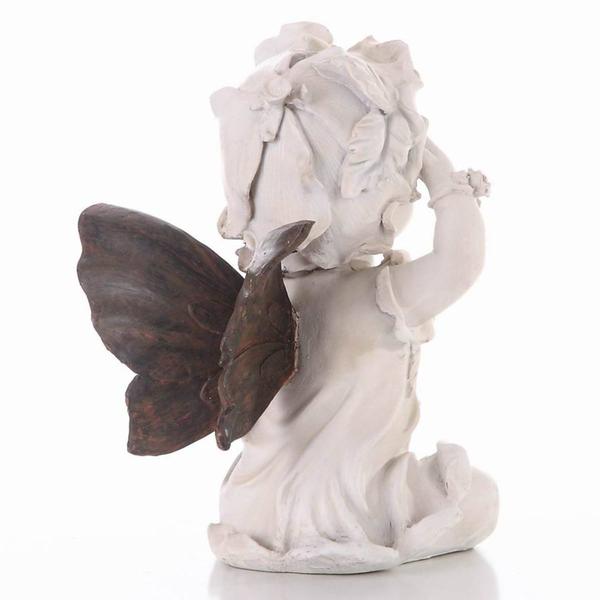 Hi-Line Gift Baby Fairy w/ Hands on Her Face Garden Statue