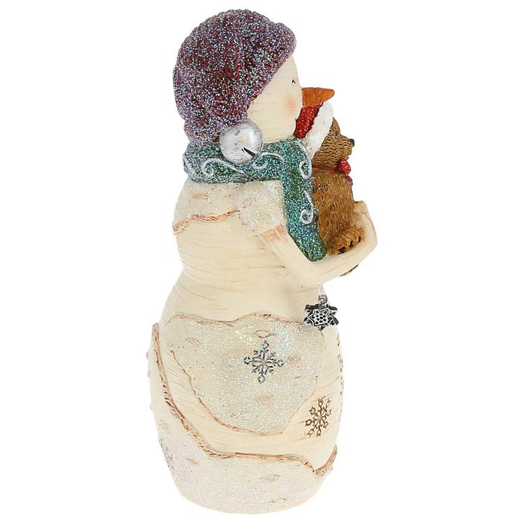 Pavilion 5in. Bear-Y Special Snowman Holding Teddy Bear