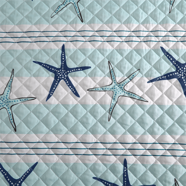 Avanti Starfish Stripe Reversible Quilt Set