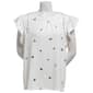 Womens Como Blu Cap Flutter Sleeve Foil Heart Blouse - image 1