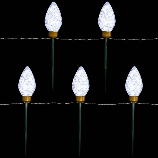 Northlight 8ft. LED C9 Style Christmas Pathway Lawn Stakes