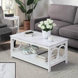 Convenience Concepts Omega Faux Marble Top Coffee Table