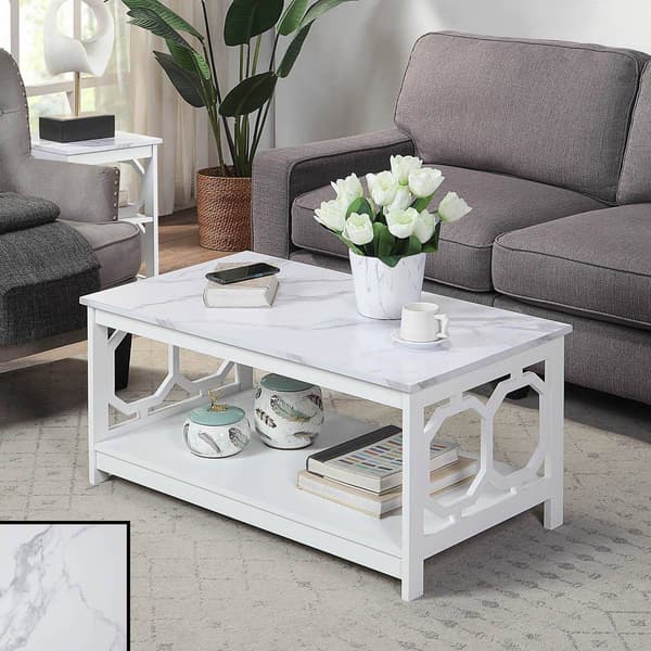 Convenience Concepts Omega Faux Marble Top Coffee Table Boscov's
