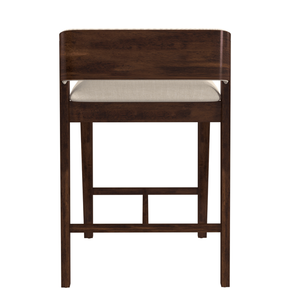 HH2 Home Dresden Walnut Fabric Counter Height Stool