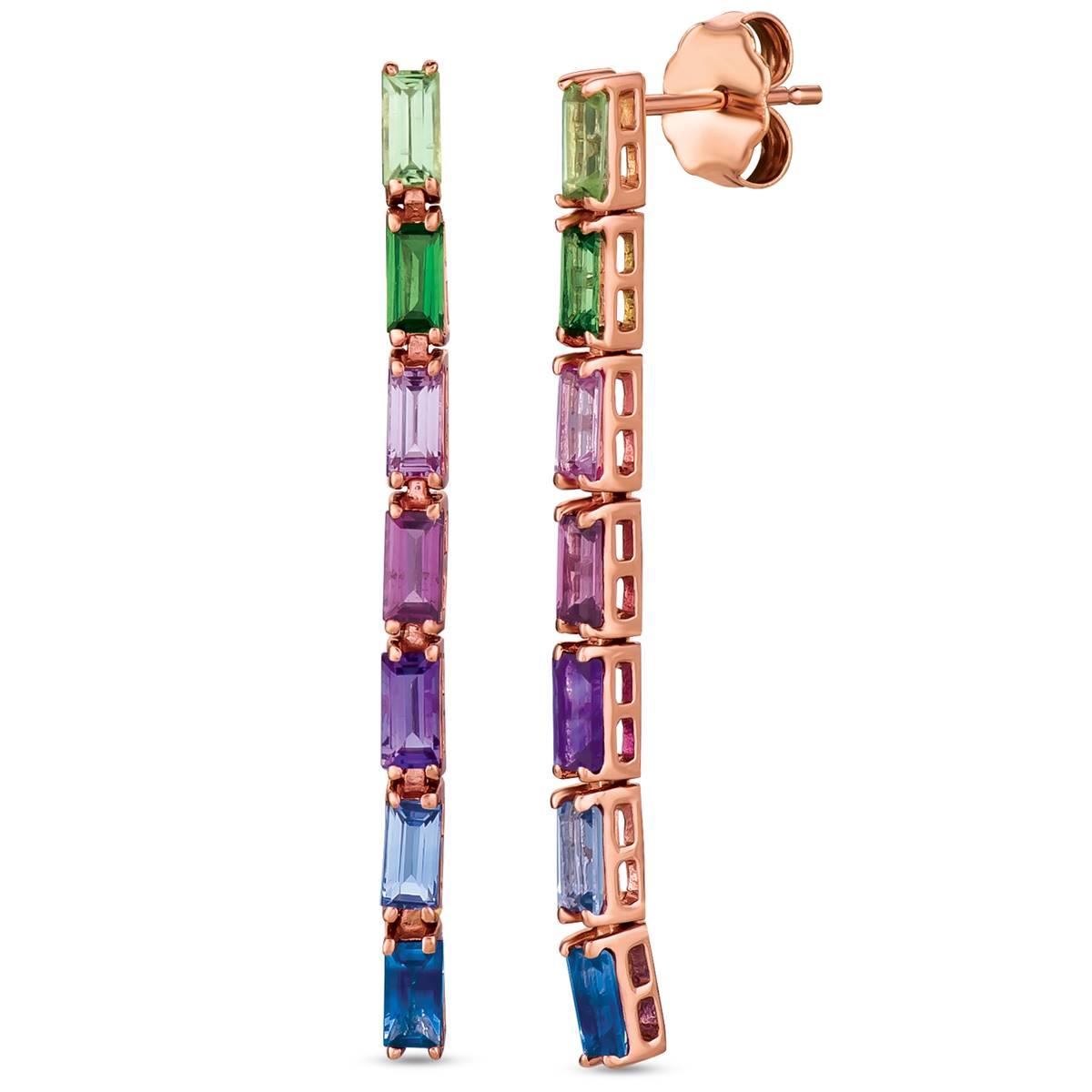 Le Vian® Multi-Color Baguette-Shaped Diamonds Post Drop...