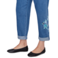 Plus Size Lack Victoria Embroidered Stretch Denim Ankle Pants - image 5